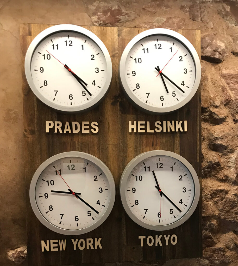 Horas de diferentes lugares del mundo